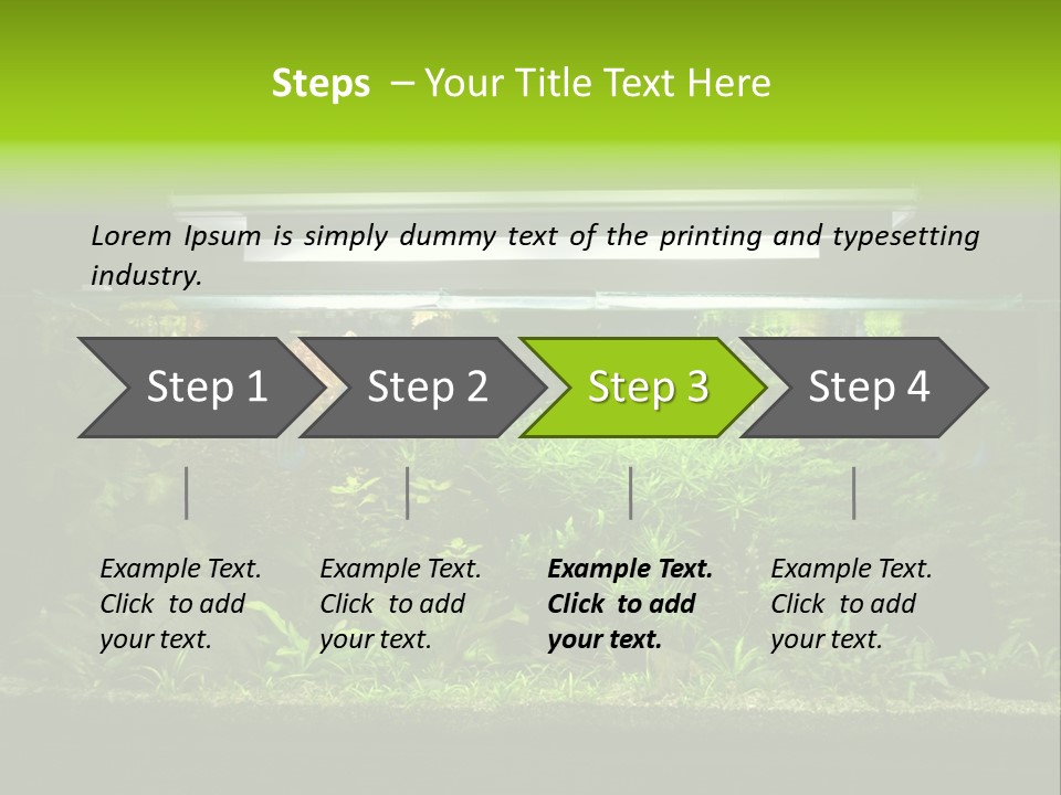 A Fish Tank Filled With Lots Of Green Plants PowerPoint Template