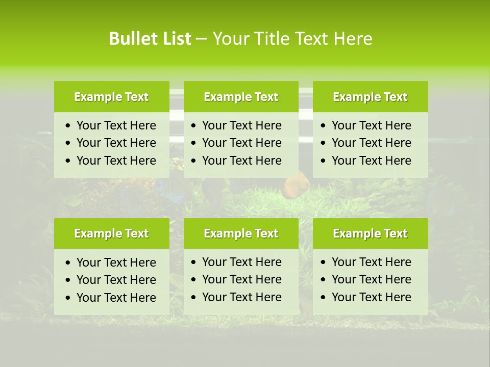 A Fish Tank Filled With Lots Of Green Plants PowerPoint Template