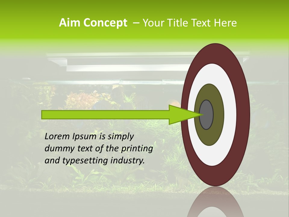 A Fish Tank Filled With Lots Of Green Plants PowerPoint Template