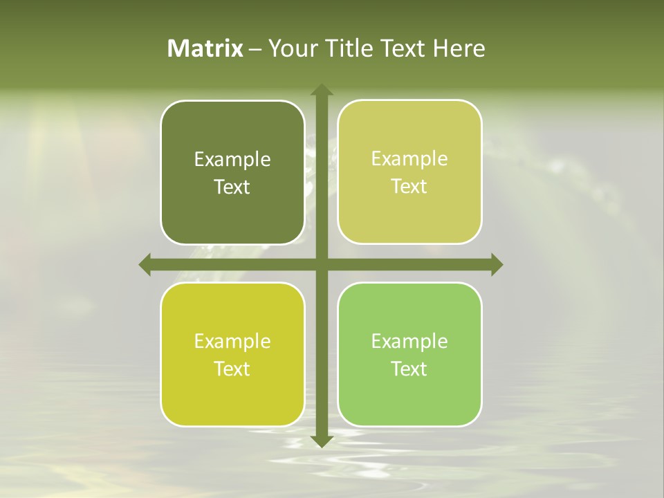 Green Grass With Raindrops Background PowerPoint Template