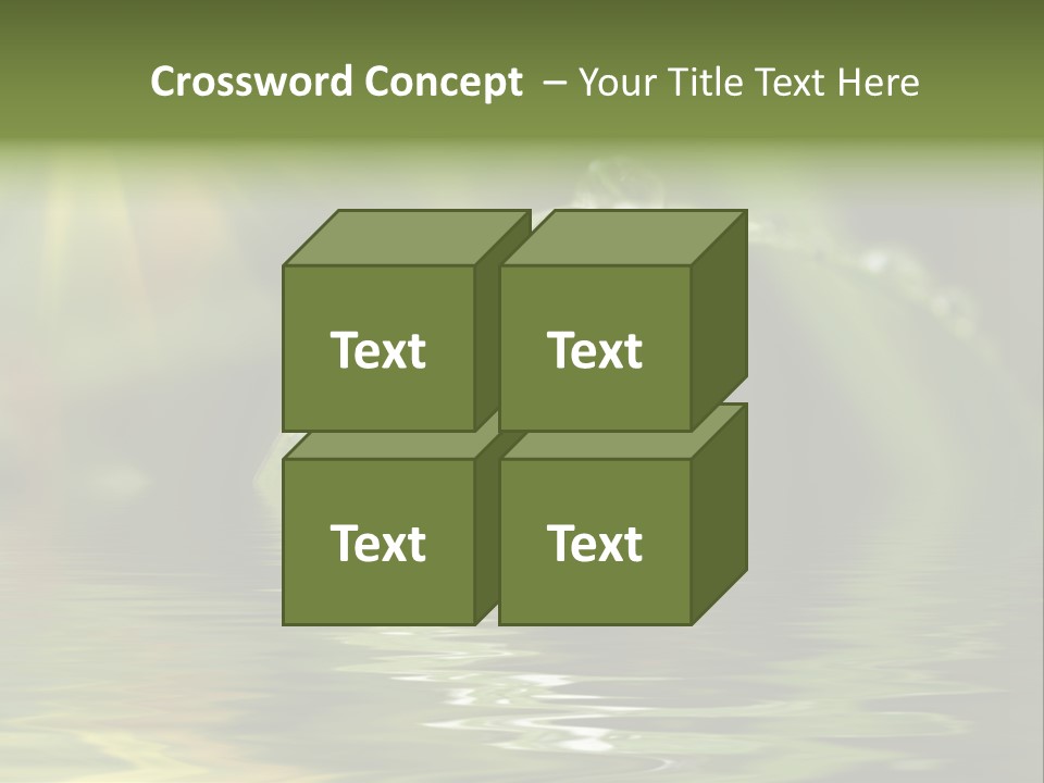 Green Grass With Raindrops Background PowerPoint Template