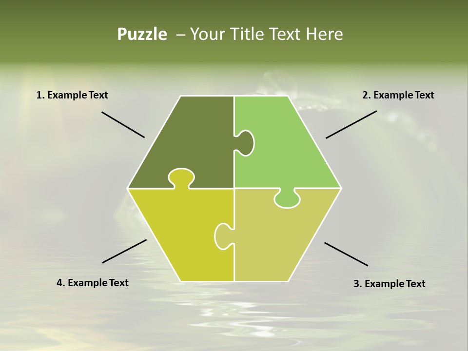 Green Grass With Raindrops Background PowerPoint Template