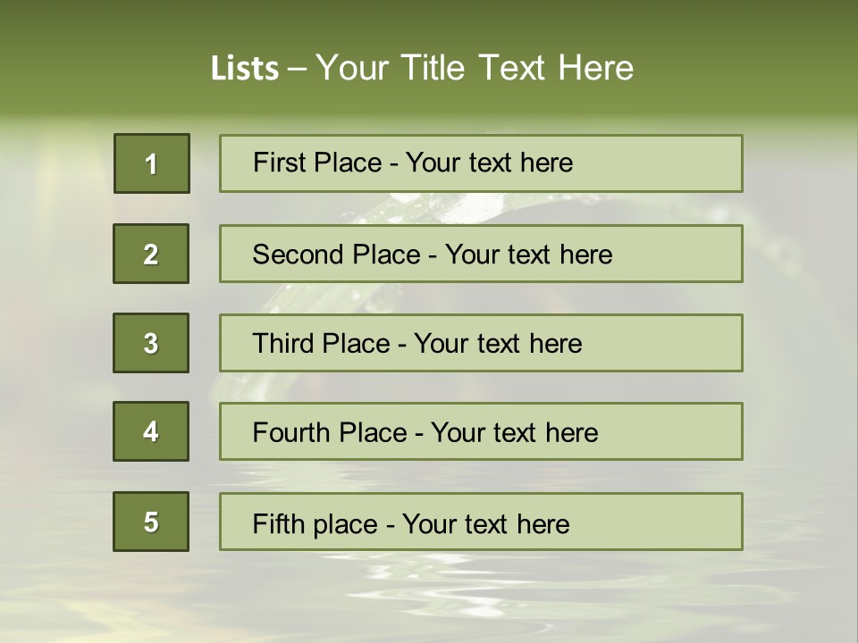 Green Grass With Raindrops Background PowerPoint Template