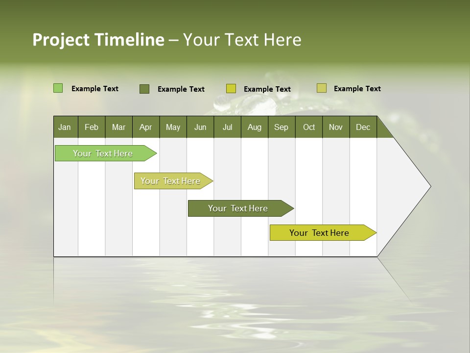 Green Grass With Raindrops Background PowerPoint Template