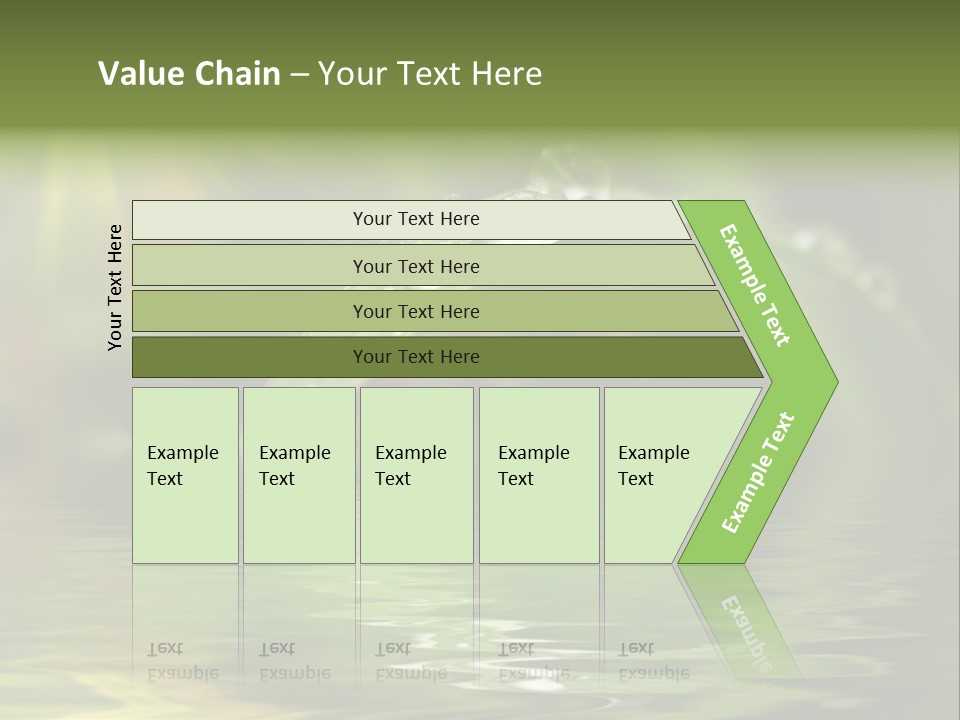 Green Grass With Raindrops Background PowerPoint Template