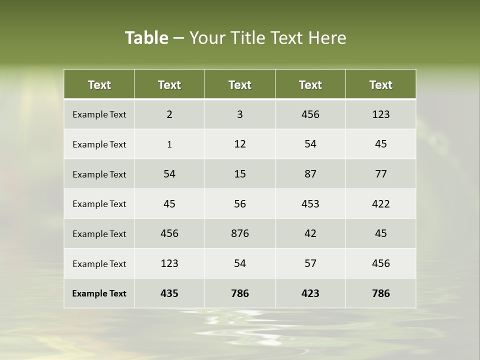 Green Grass With Raindrops Background PowerPoint Template
