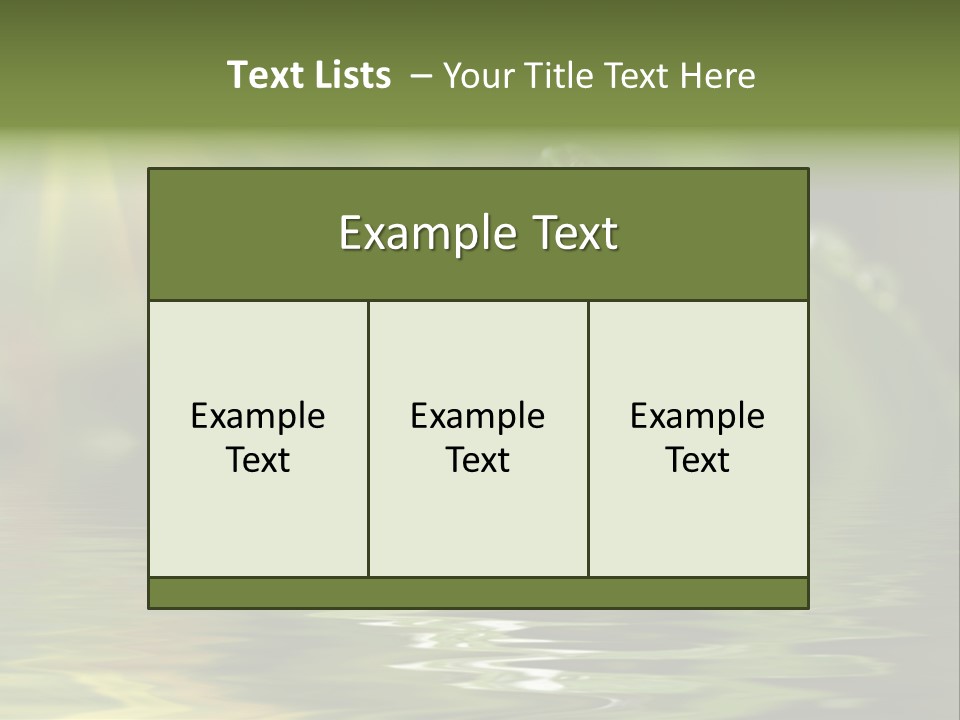 Green Grass With Raindrops Background PowerPoint Template