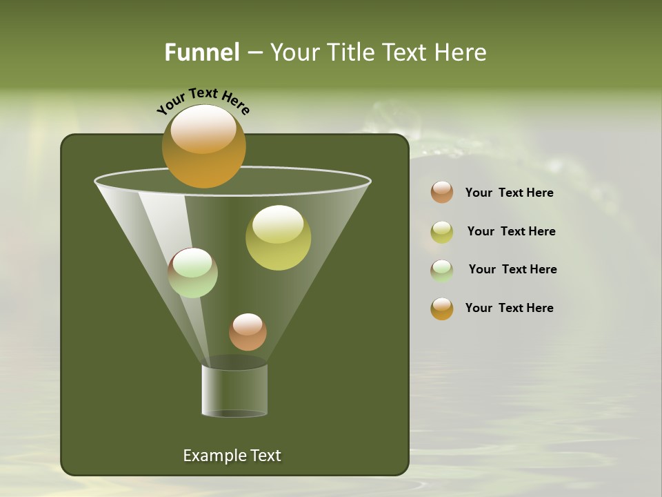 Green Grass With Raindrops Background PowerPoint Template