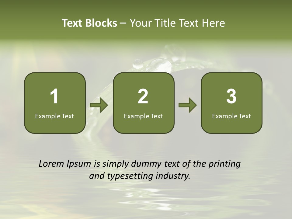 Green Grass With Raindrops Background PowerPoint Template