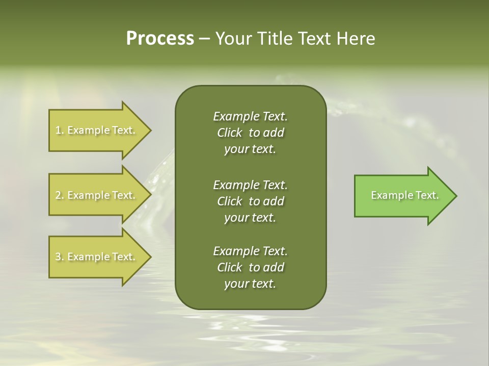 Green Grass With Raindrops Background PowerPoint Template