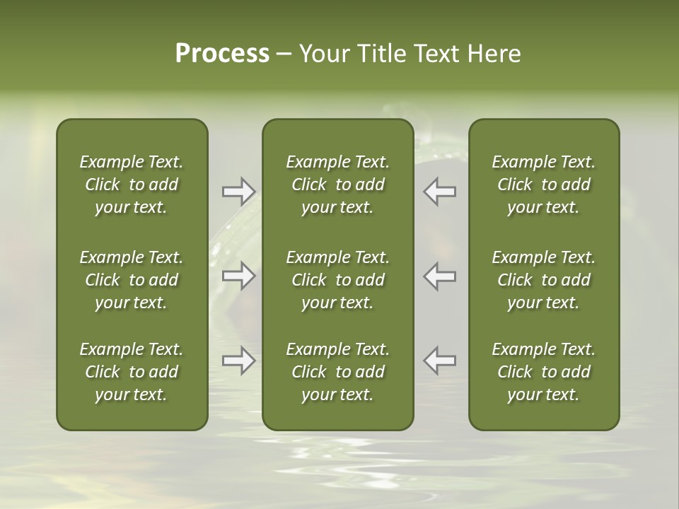 Green Grass With Raindrops Background PowerPoint Template