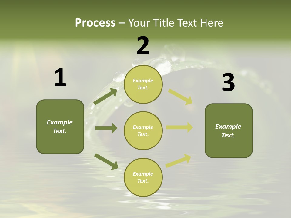 Green Grass With Raindrops Background PowerPoint Template