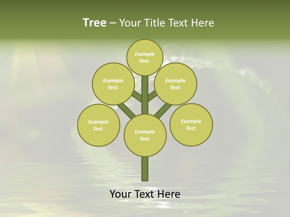 Green Grass With Raindrops Background PowerPoint Template