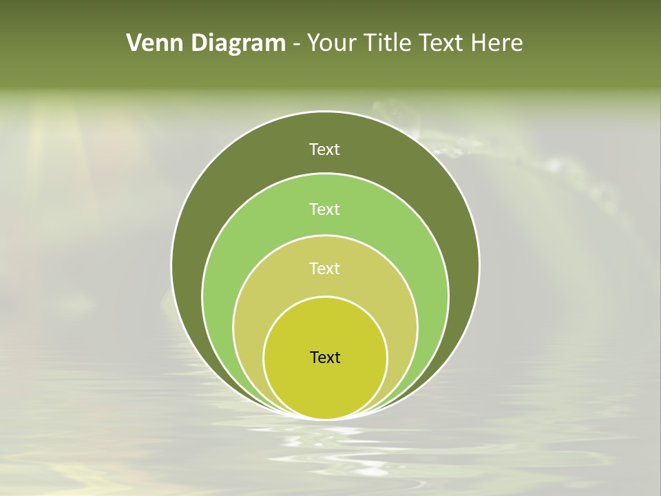 Green Grass With Raindrops Background PowerPoint Template