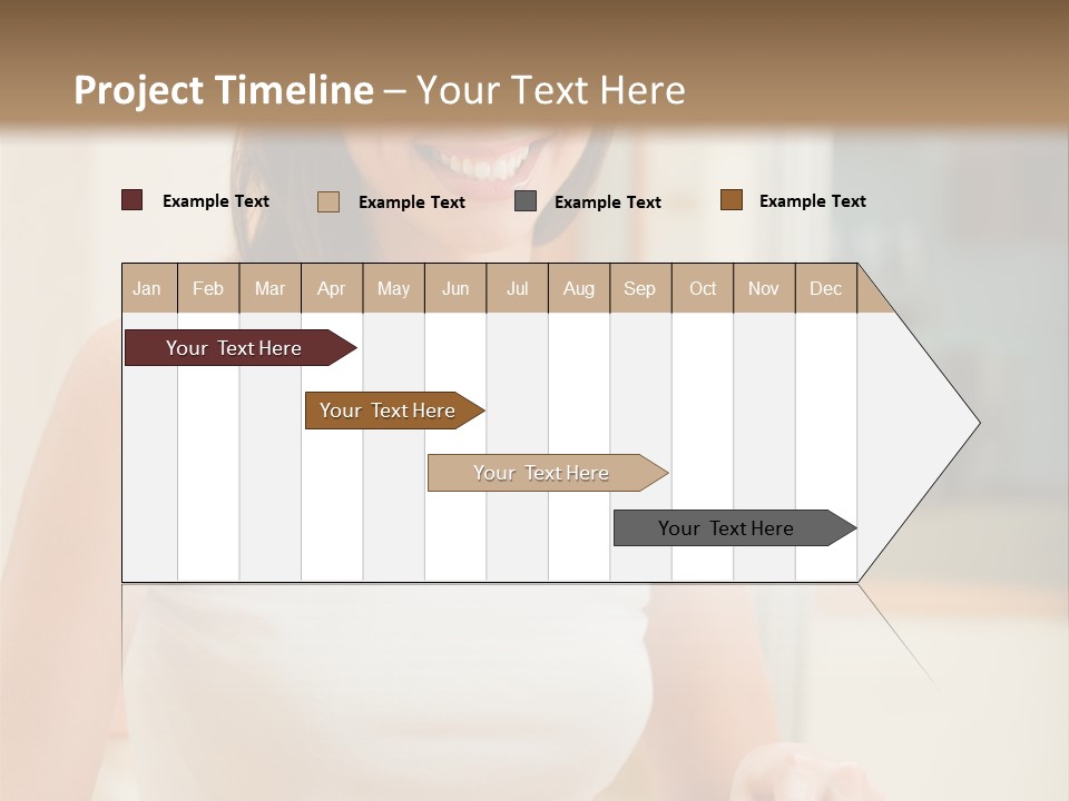 Young Happy Woman Making Salad At Domestic Kitchen PowerPoint Template