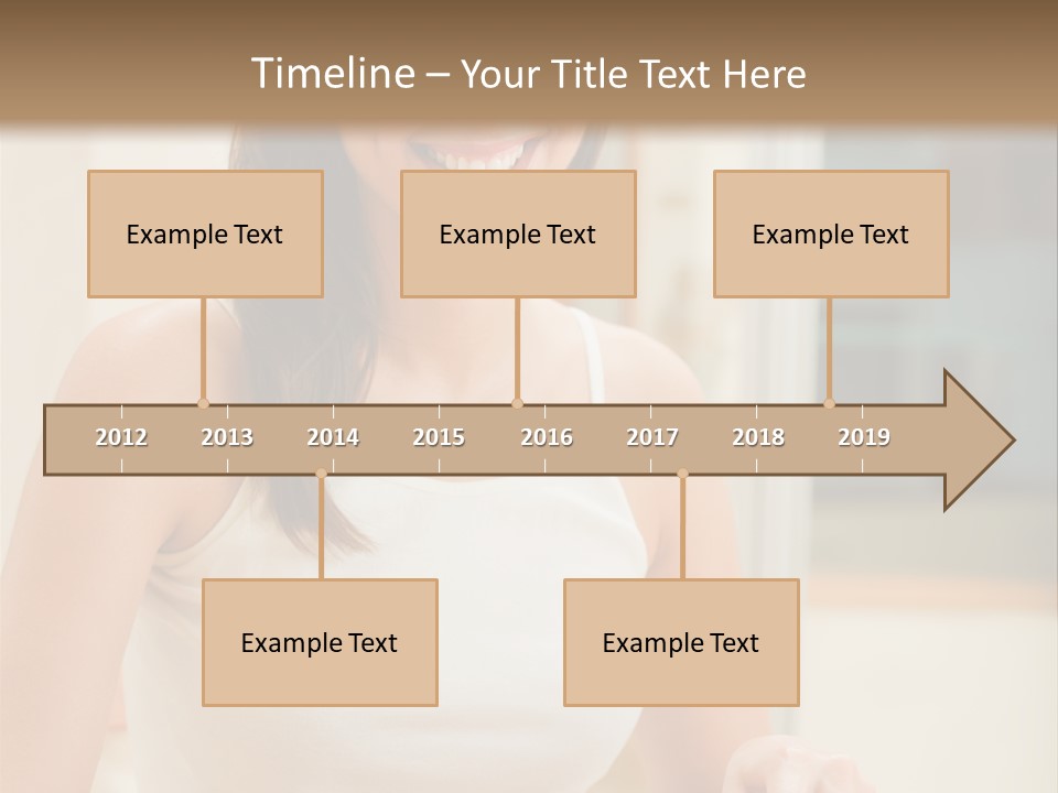 Young Happy Woman Making Salad At Domestic Kitchen PowerPoint Template