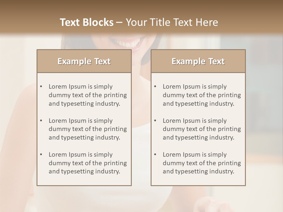Young Happy Woman Making Salad At Domestic Kitchen PowerPoint Template