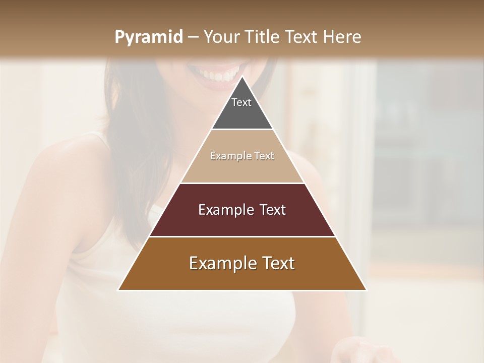 Young Happy Woman Making Salad At Domestic Kitchen PowerPoint Template