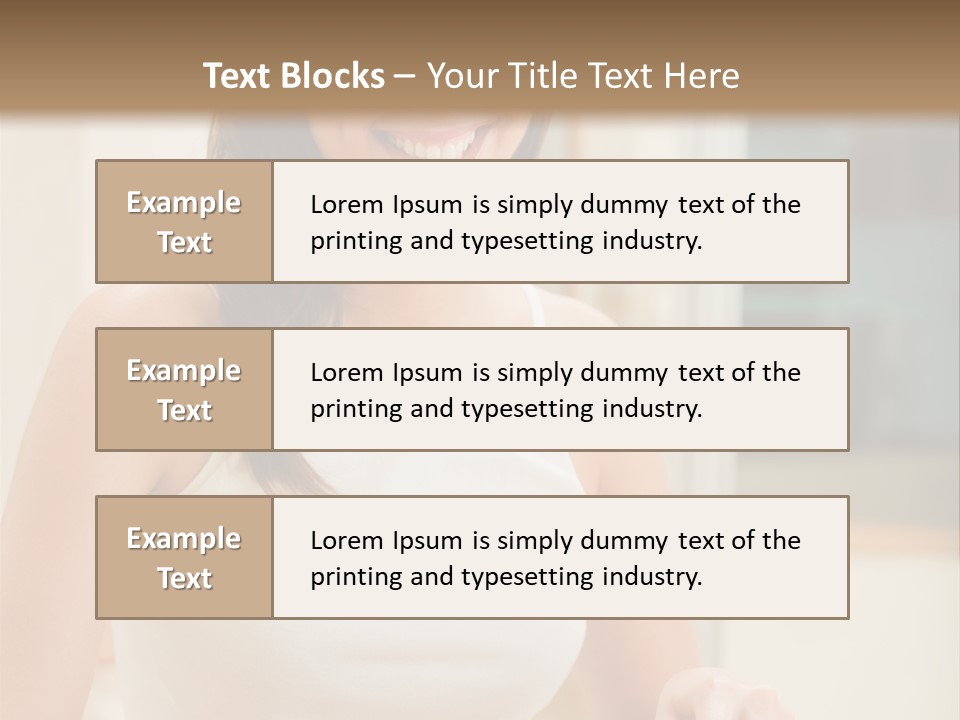 Young Happy Woman Making Salad At Domestic Kitchen PowerPoint Template