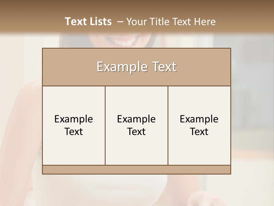 Young Happy Woman Making Salad At Domestic Kitchen PowerPoint Template