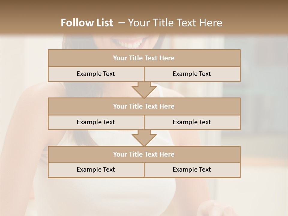 Young Happy Woman Making Salad At Domestic Kitchen PowerPoint Template