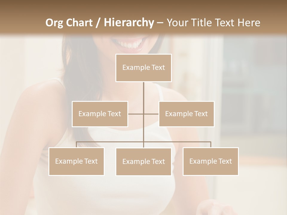 Young Happy Woman Making Salad At Domestic Kitchen PowerPoint Template