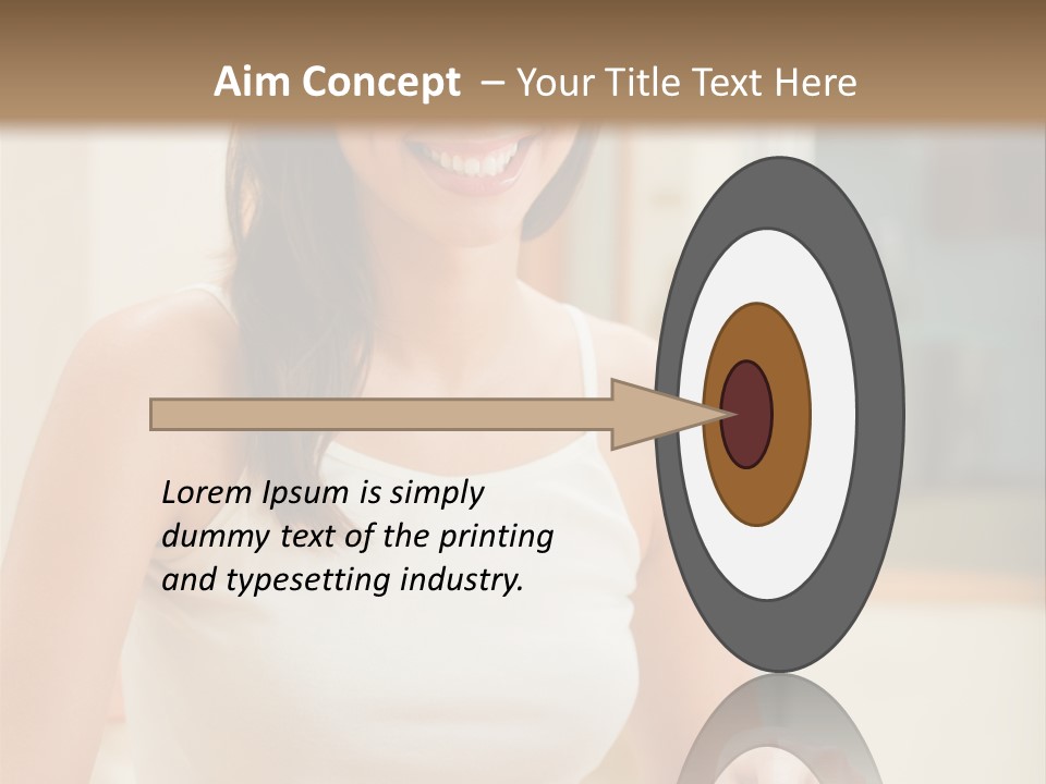 Young Happy Woman Making Salad At Domestic Kitchen PowerPoint Template