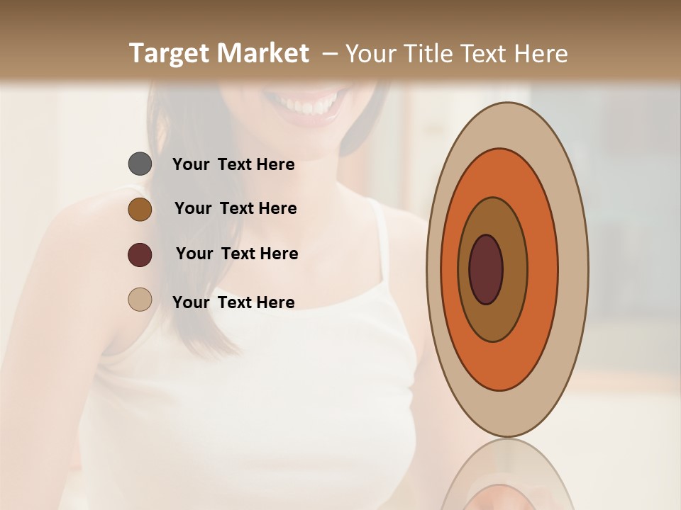 Young Happy Woman Making Salad At Domestic Kitchen PowerPoint Template