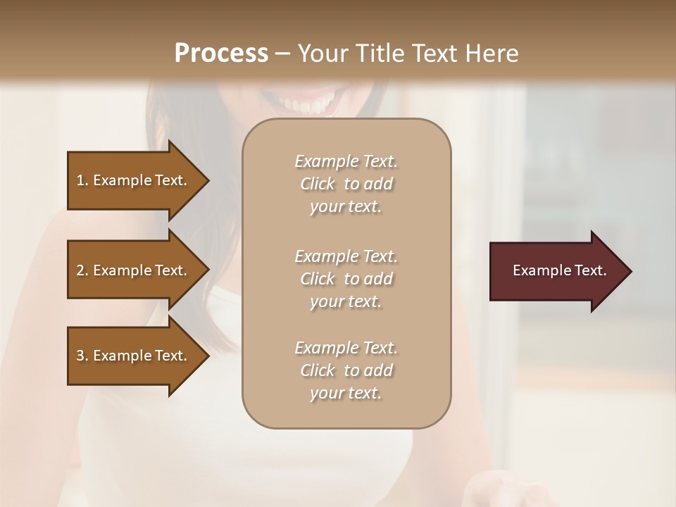 Young Happy Woman Making Salad At Domestic Kitchen PowerPoint Template