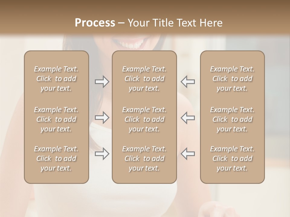 Young Happy Woman Making Salad At Domestic Kitchen PowerPoint Template