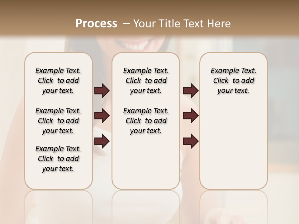 Young Happy Woman Making Salad At Domestic Kitchen PowerPoint Template