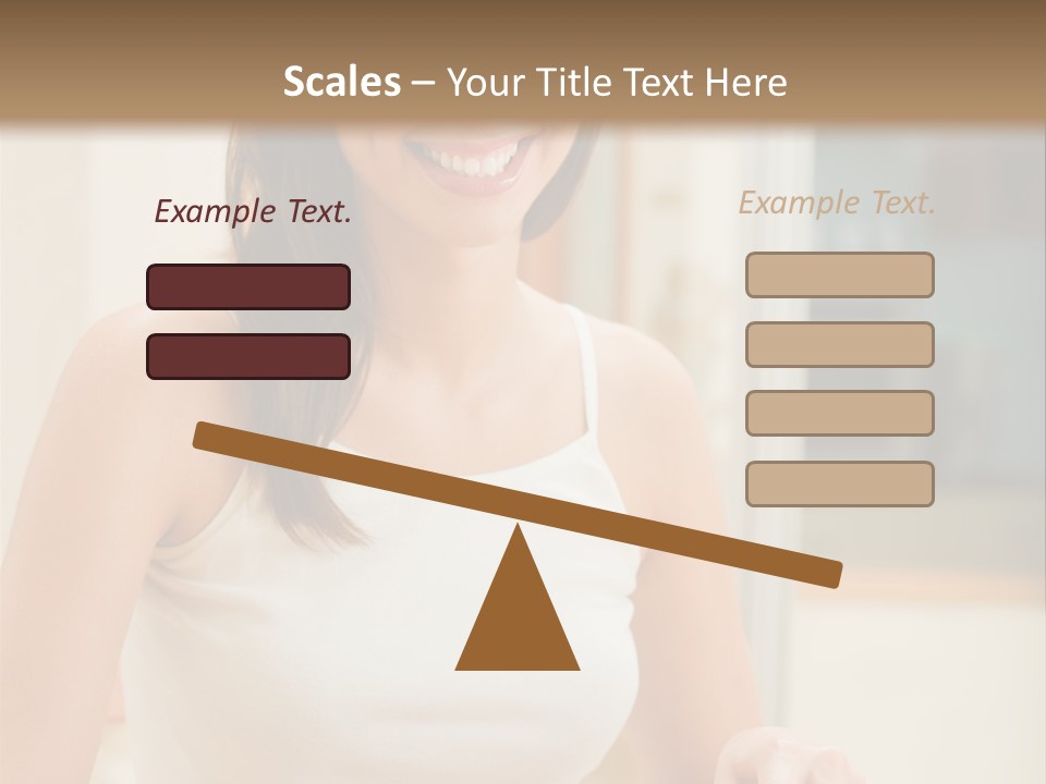 Young Happy Woman Making Salad At Domestic Kitchen PowerPoint Template