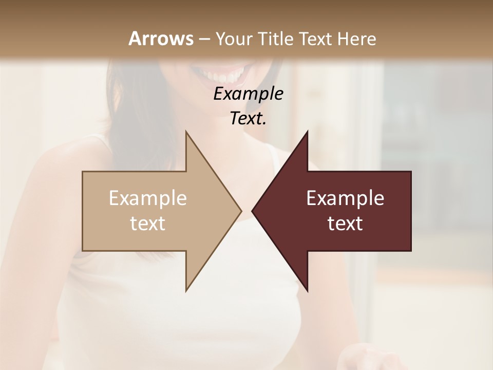 Young Happy Woman Making Salad At Domestic Kitchen PowerPoint Template