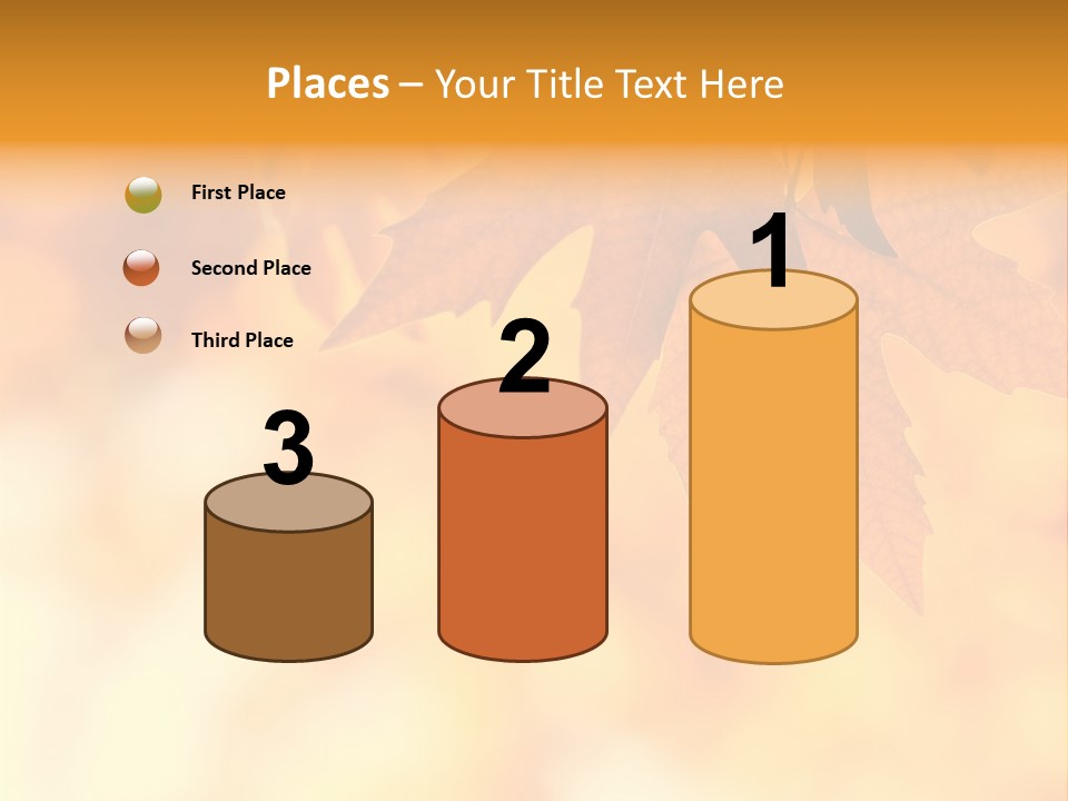 Autumn Leaves, Very Shallow Focus PowerPoint Template