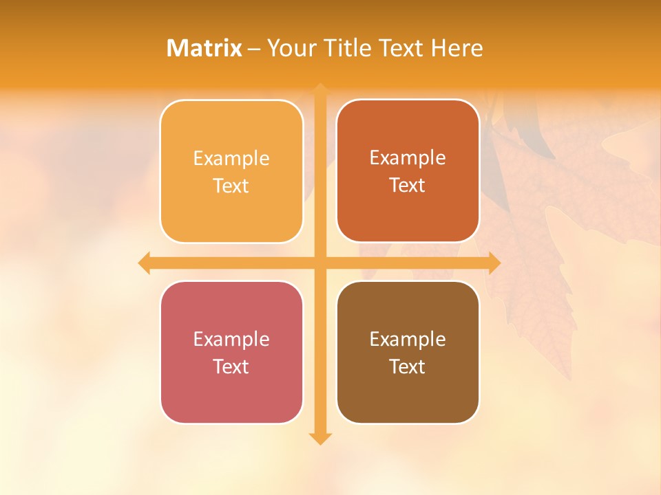 Autumn Leaves, Very Shallow Focus PowerPoint Template