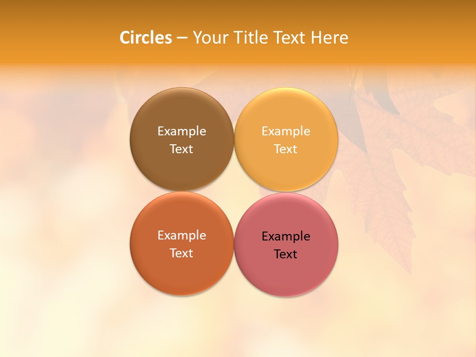 Autumn Leaves, Very Shallow Focus PowerPoint Template