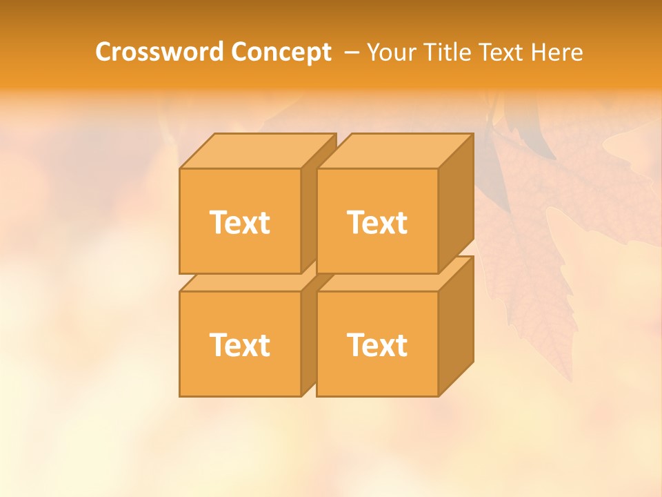 Autumn Leaves, Very Shallow Focus PowerPoint Template