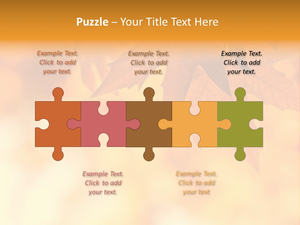 Autumn Leaves, Very Shallow Focus PowerPoint Template