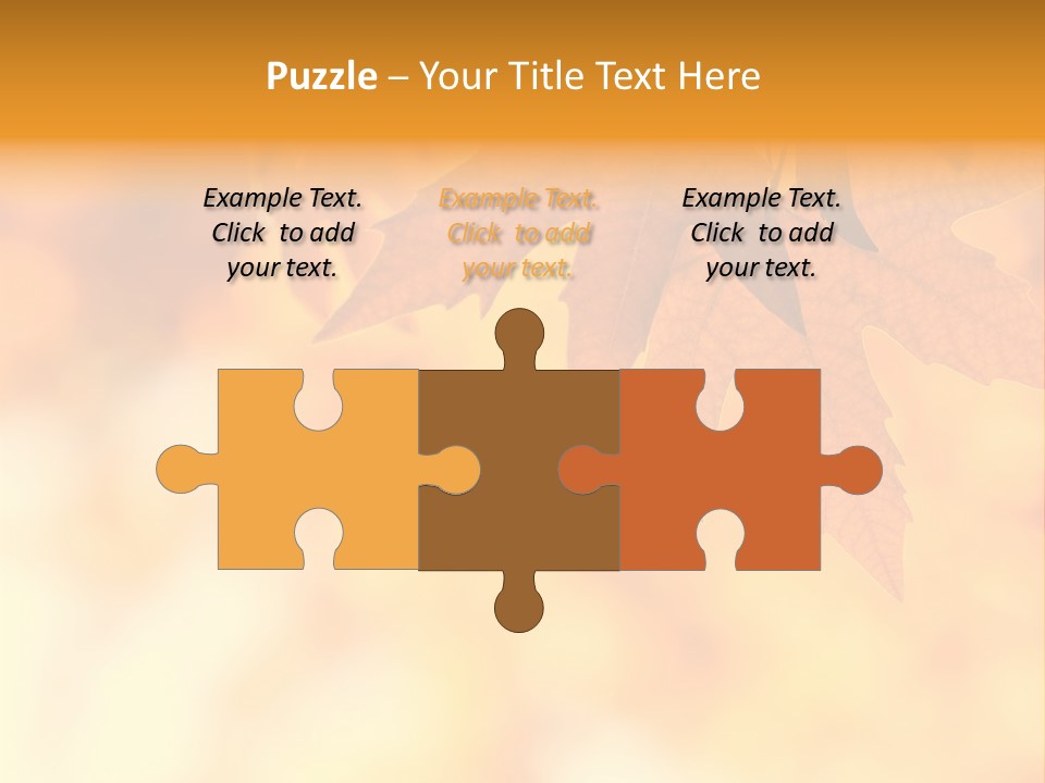 Autumn Leaves, Very Shallow Focus PowerPoint Template