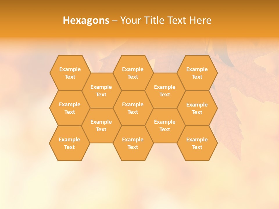 Autumn Leaves, Very Shallow Focus PowerPoint Template