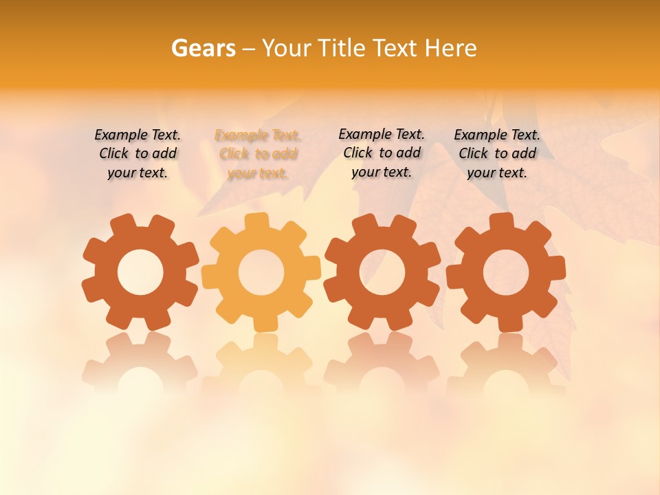 Autumn Leaves, Very Shallow Focus PowerPoint Template