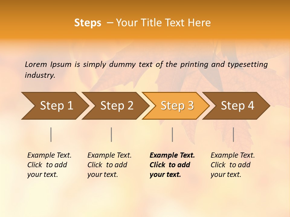 Autumn Leaves, Very Shallow Focus PowerPoint Template