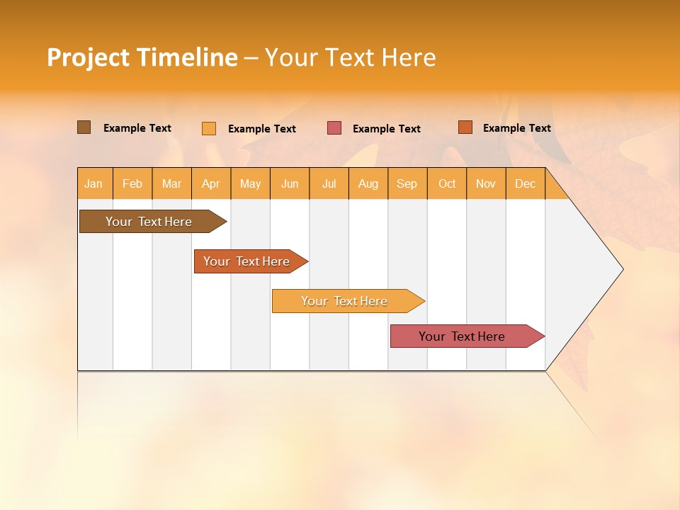 Autumn Leaves, Very Shallow Focus PowerPoint Template