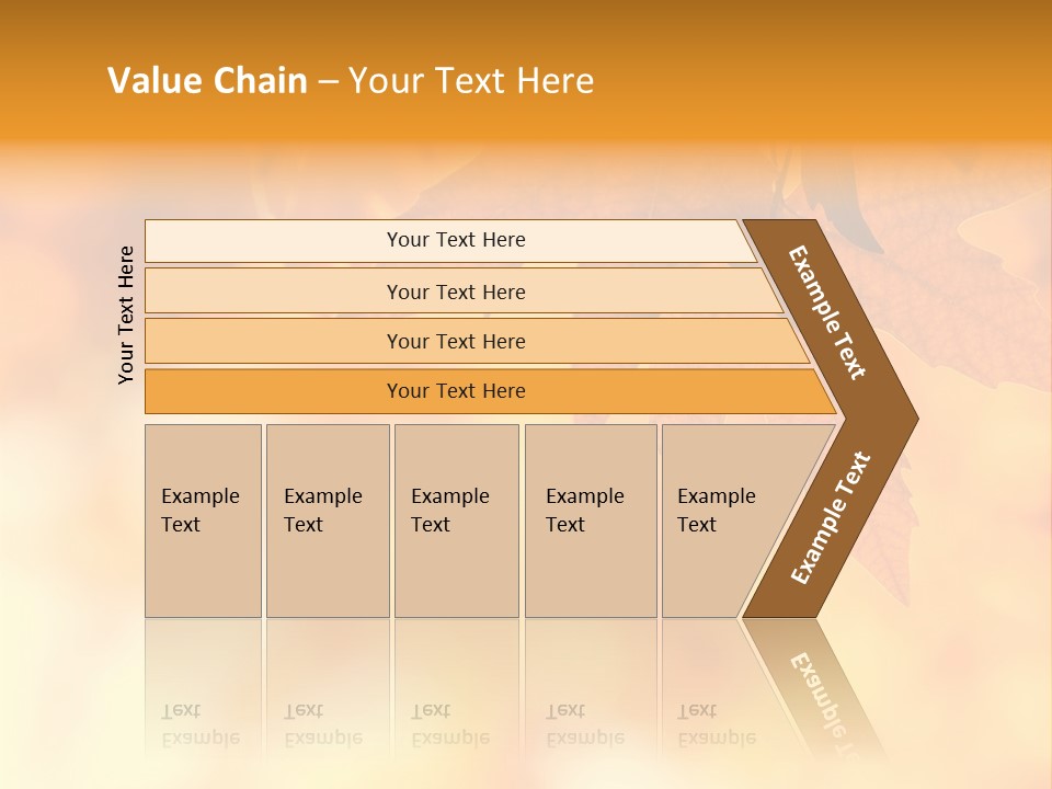 Autumn Leaves, Very Shallow Focus PowerPoint Template