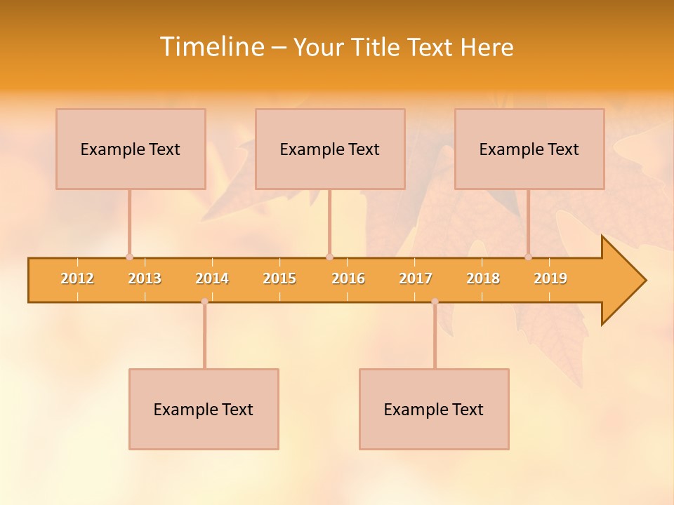 Autumn Leaves, Very Shallow Focus PowerPoint Template