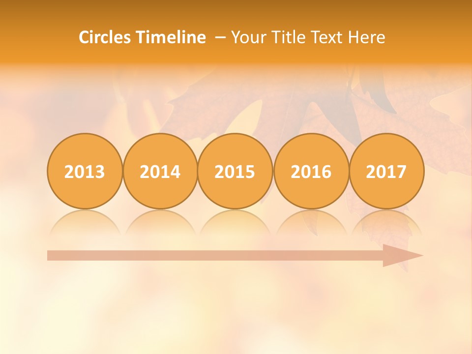 Autumn Leaves, Very Shallow Focus PowerPoint Template