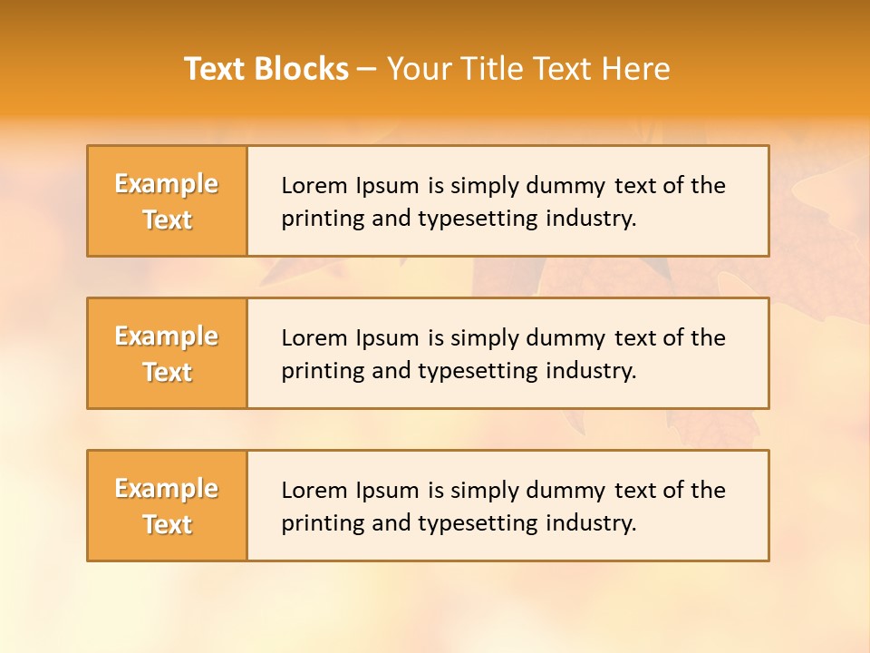 Autumn Leaves, Very Shallow Focus PowerPoint Template