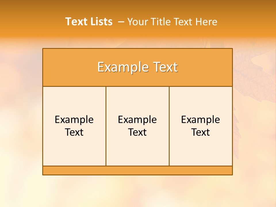 Autumn Leaves, Very Shallow Focus PowerPoint Template