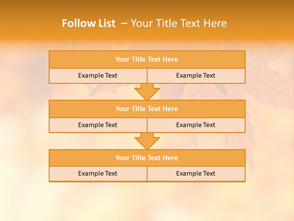 Autumn Leaves, Very Shallow Focus PowerPoint Template