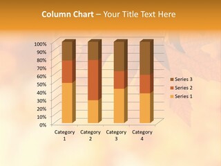 Autumn Leaves, Very Shallow Focus PowerPoint Template